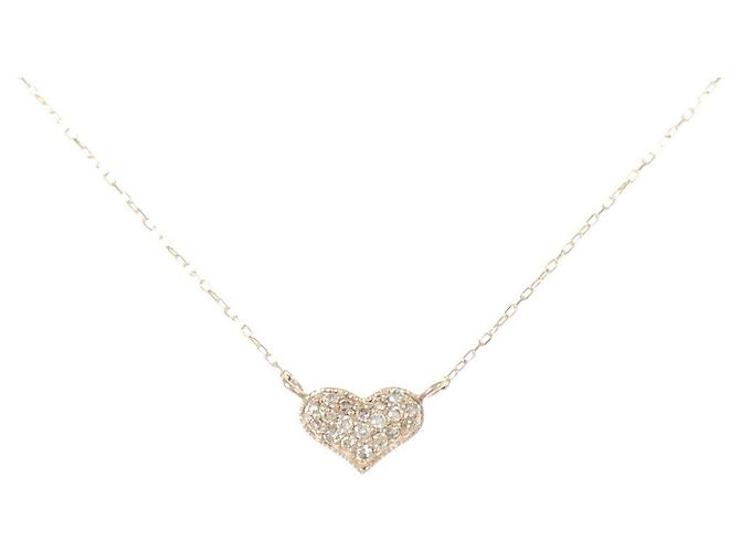 Autre Marque Collar de diamantes Au750 Rosa