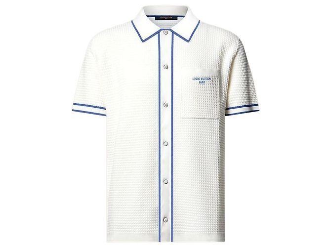 Louis Vuitton Waffle Signature Kurzarmhemd Regular Fit Weiß