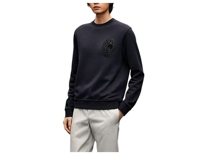 Hermès Herrenpullover mit Rundhalsausschnitt Blau 