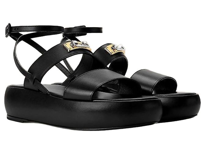 Louis Vuitton Swing Lock Platform Sandal Black