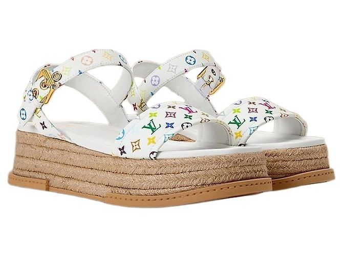 Louis Vuitton Maya Platform Sandale White Weiß