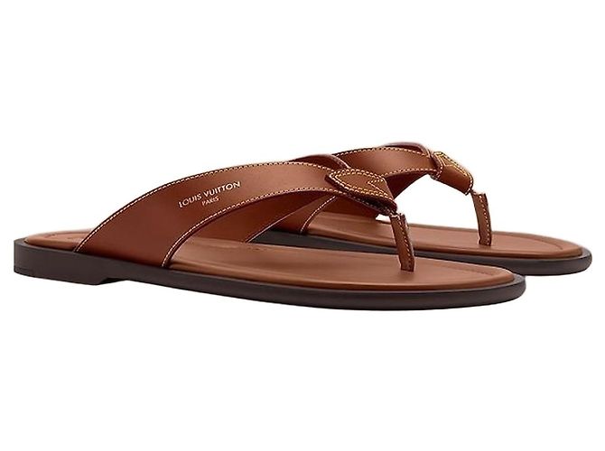 Louis Vuitton Sandali Sunset Thong Cognac Brown Marrone