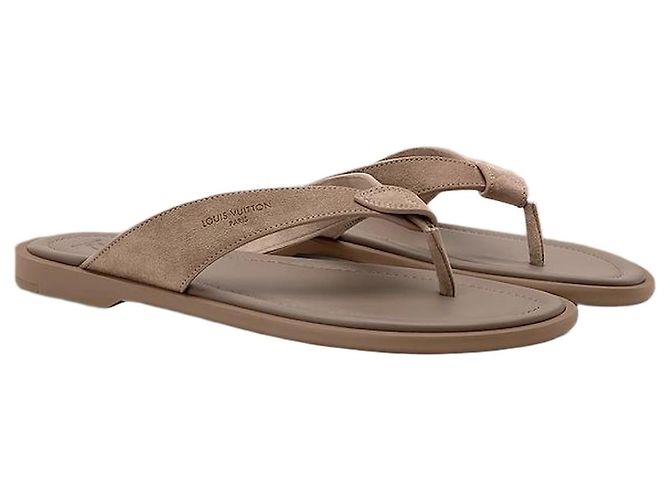 Louis Vuitton Sandali Sunset Thong Top Brown Marrone