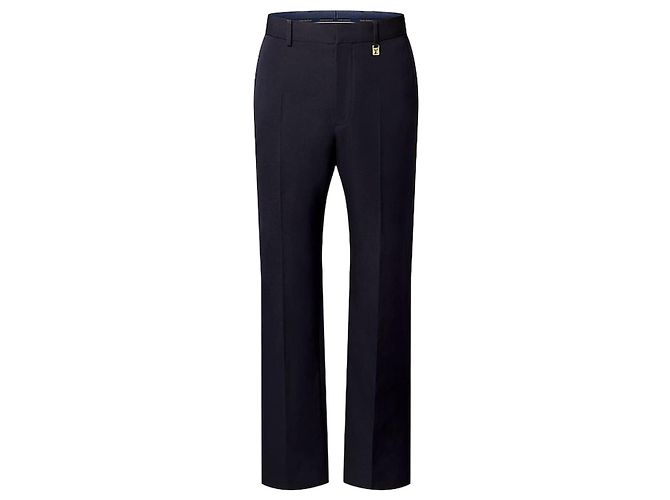 Louis Vuitton Wool Linen Cigarette Pants Blue