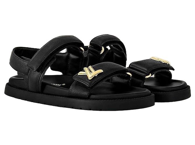 Louis Vuitton Sunset Flat Comfort Sandalen Black Schwarz
