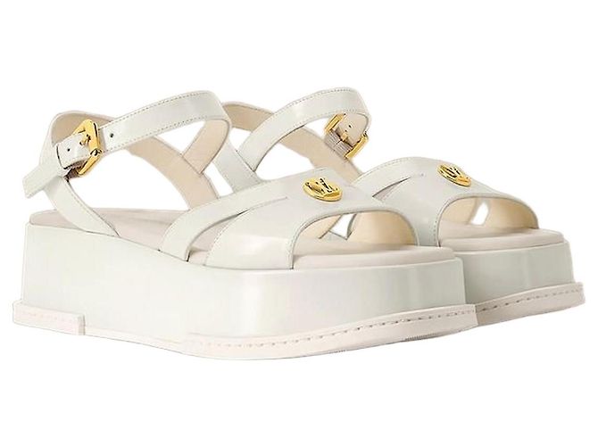 Louis Vuitton Maya Platform Sandale Ecru White Weiß
