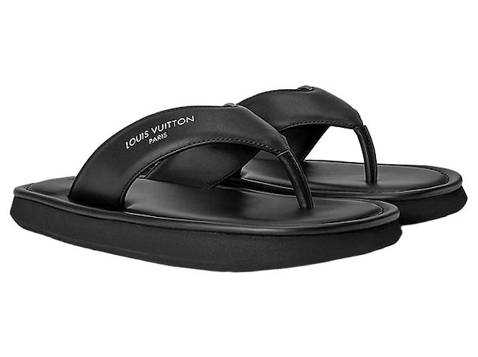 Louis Vuitton Flip Strap Sandals Black