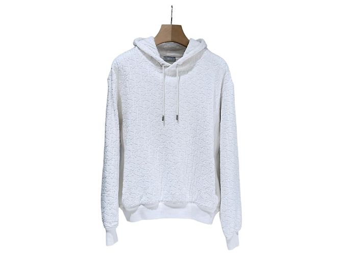 Dior Oblique Terry Hoodie White B-Grade XL Weiß