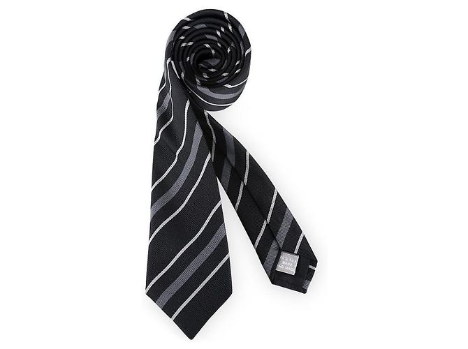 Dior Men's Striped Silk Tie Brown