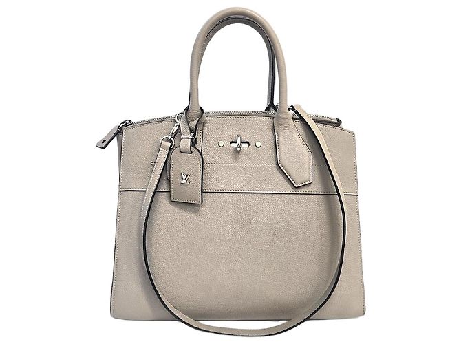 Louis Vuitton Saco Tote City Steamer MM Medium Bege Marrom