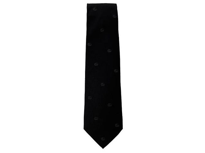 Gucci Double Jacquard Silk Tie Black