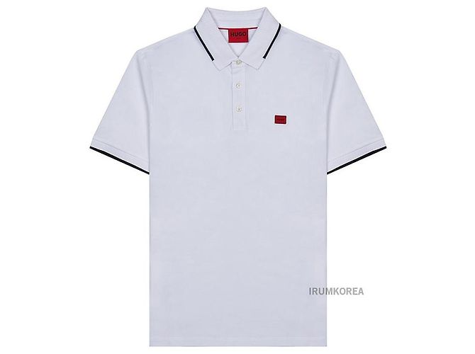 Hugo Boss T-Shirt für Herren mit Deresino-Badge Weiß