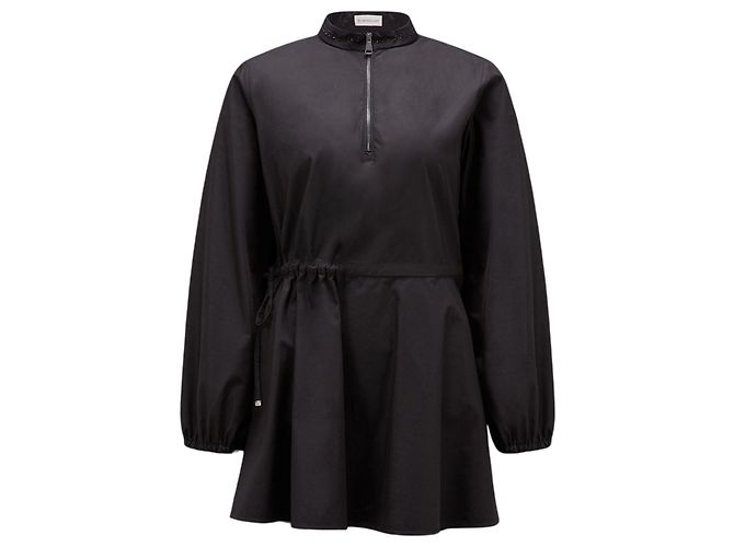 Moncler Baumwollpopeline-Kleid Schwarz