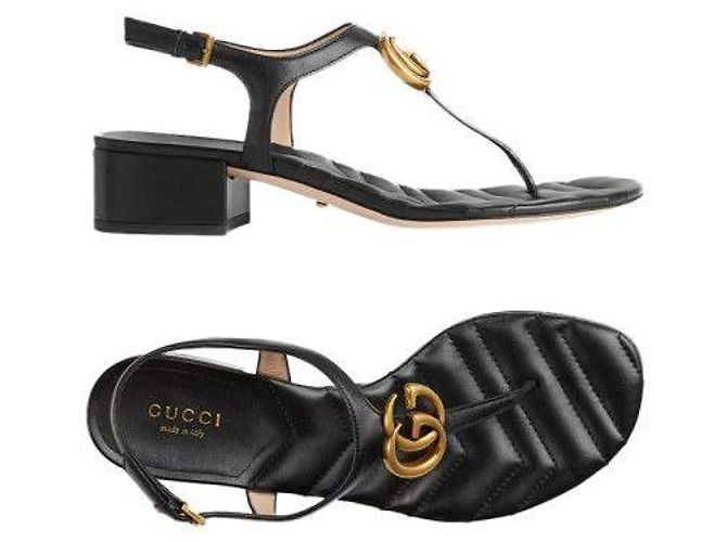 Gucci Sandali Matelassé Black Nero