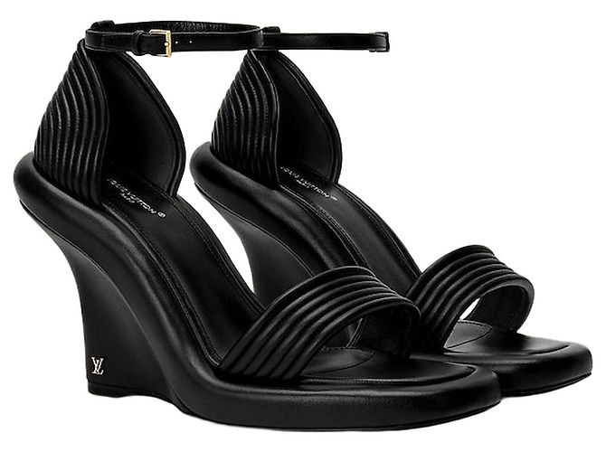 Louis Vuitton Lounge Keilsandalette Black Schwarz