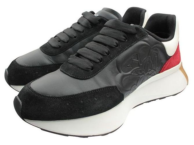 Alexander Mcqueen Sneakers da uomo nere e bordeaux Rosso