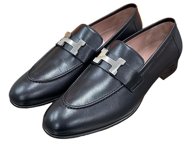 Hermès Paris Loafer Black Silver