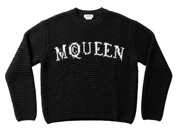Alexander Mcqueen Strickoberteil für Herren aus schwarzer Baumwolle