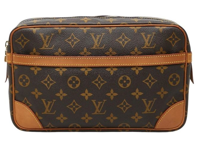 Borsa a Clutch Louis Vuitton Monogram Compiegne 28 Marrone