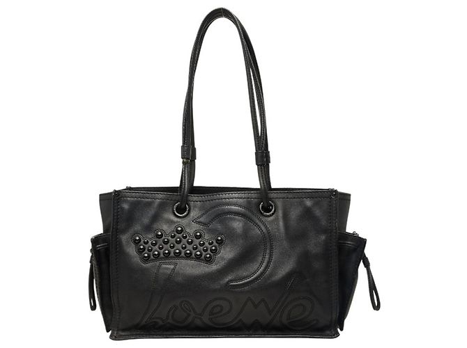 Borsa Tote e a tracolla Loewe in pelle nera Nero