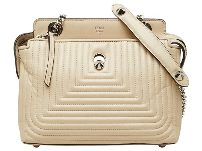Bolsa de Ombro Fendi Click Chain Cru