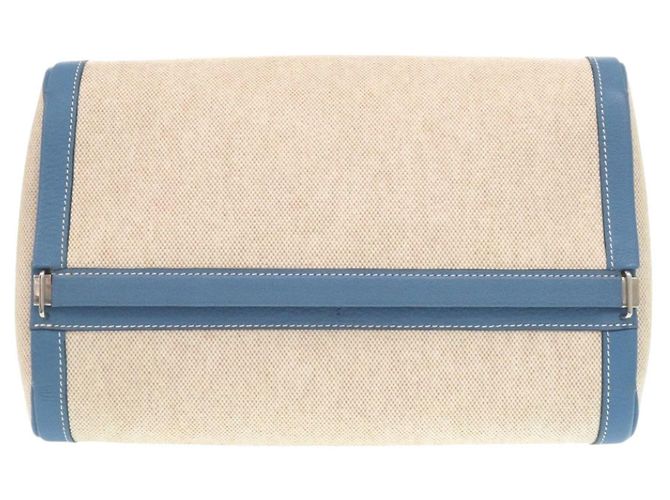 Hermès Hermes Toile H Taurillon Clemence Blue Handtasche Blau