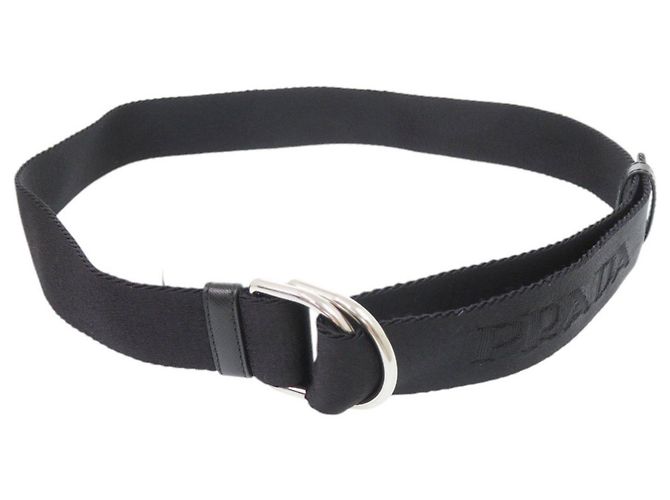 Prada 2CN007 Black Ring Belt