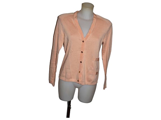 Salvatore Ferragamo Cardigan in cotone pesca