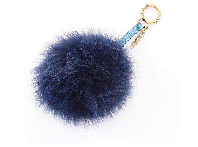 Accessorio per borsa Fendi Pom Charm Blu Blu navy