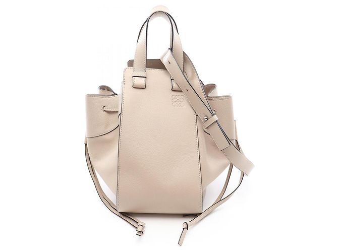 Sac Loewe Hammock - Sac à main en cuir Medium Beige