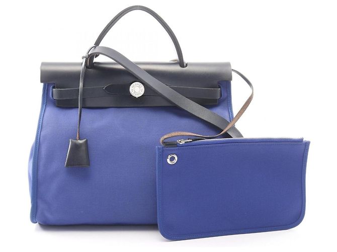 Hermès Borsa Hermes Herbag Zip PM Blu Blu navy