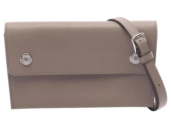 Hermès Bolsa de ombro Hermes Snap Tougo Etoupe Bege