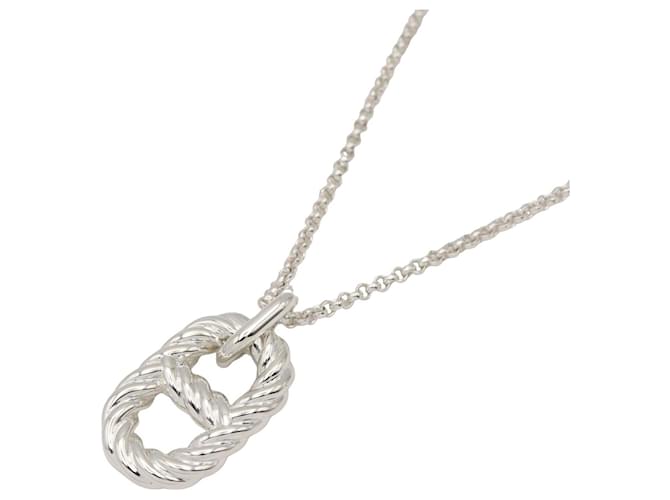 Hermès Collier Hermes Chaine d'Ancre Area II Twist GM Argenté 