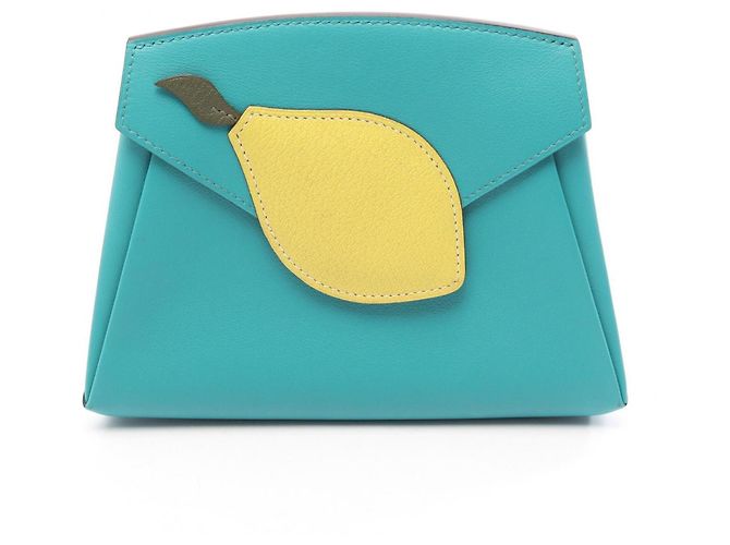 Hermès Borsa/Pouch Hermes Tutti Frutti D'oro Verde Giallo