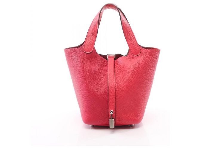 Hermès Sac à main Hermes Picotin Lock PM Casaque Rose Rouge