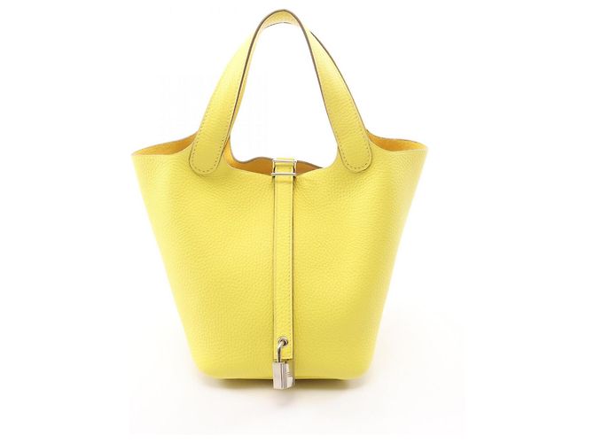 Hermès Sac à main Hermes Picotin Lock PM Doré Jaune
