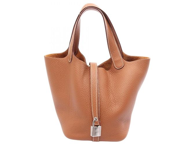 Borsa Hermès in pelle marrone