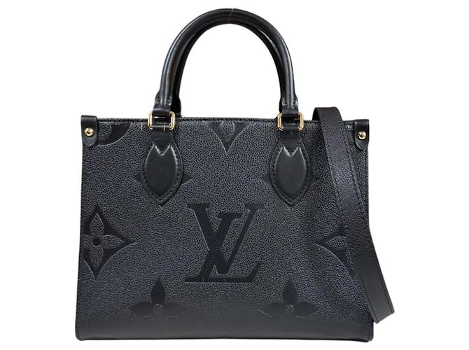 Bolsa de Ombro Louis Vuitton OnTheGo PM Monogram Empreinte Preto