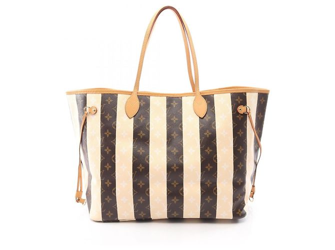 Saco Tote Louis Vuitton Neverfull GM Marrom Bege