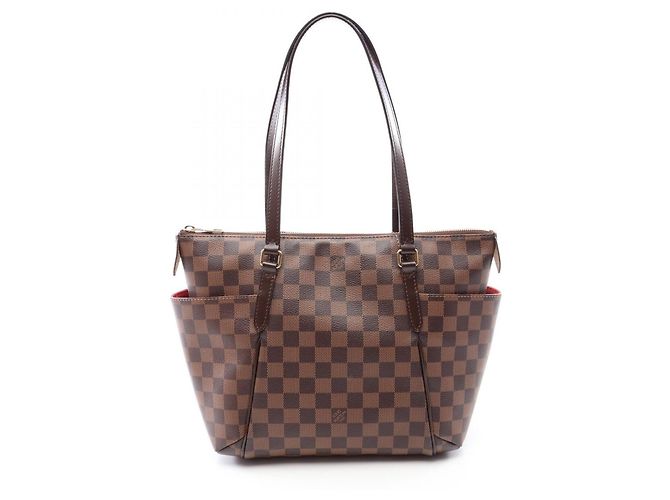 Bolso Tote Louis Vuitton Totally PM Castaño Damier ebene