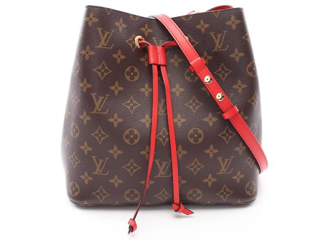 Néonoé Bolsa Louis Vuitton NeoNoe Marrom Vermelho