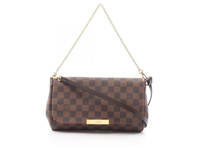 Borsa Louis Vuitton Favorite MM Marrone Damier ebene
