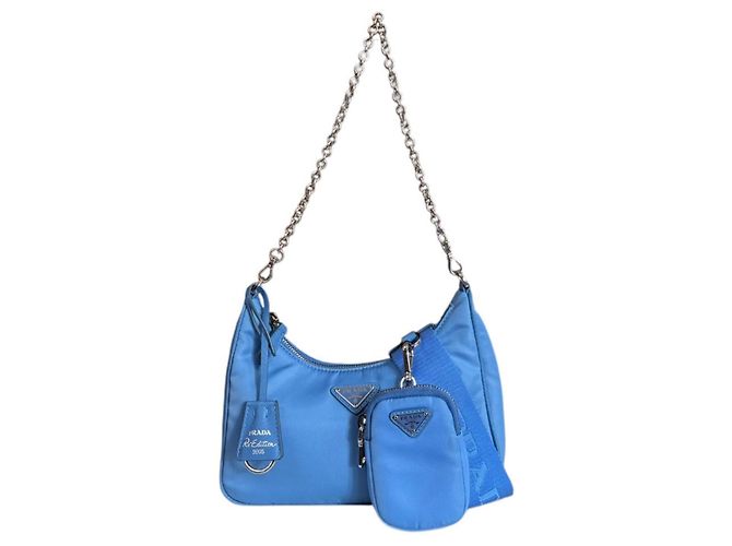 Borsa a tracolla Prada Re-Edition 2005 Blu