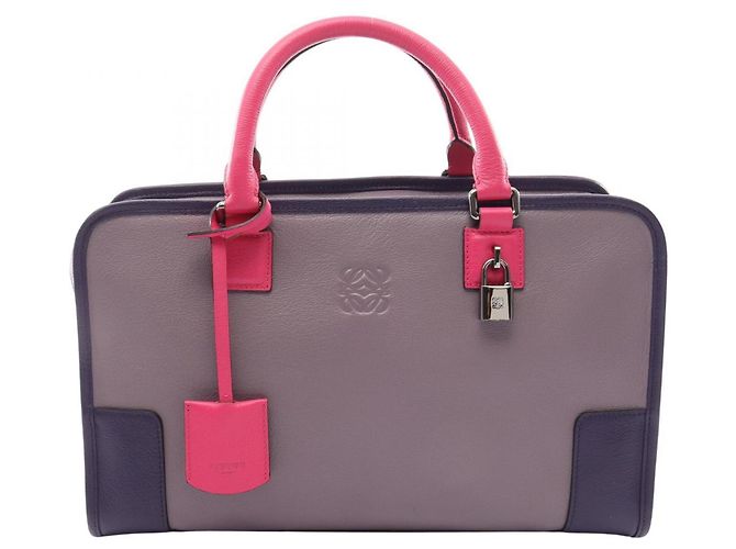 Bolsa de mão Loewe Amazona 36 Rosa Roxo