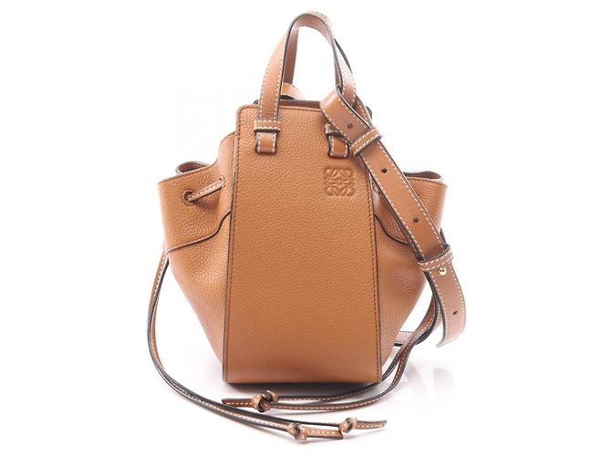 Borsa Loewe Hammock Drawstring Mini 2-Way Marrone 