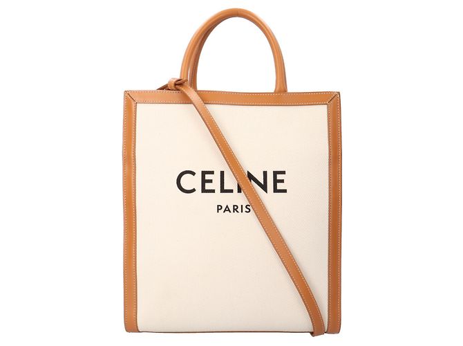 Céline Bolsa de Ombro Celine Small Vertical Cabas Branco