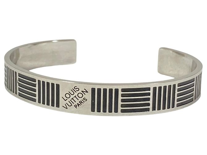 Bracciale Rigido Louis Vuitton Jonc Damier Colors Nero Argento
