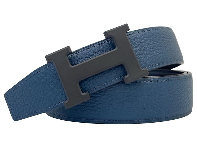 Hermès Cinto Hermes Constance em couro Preto Azul