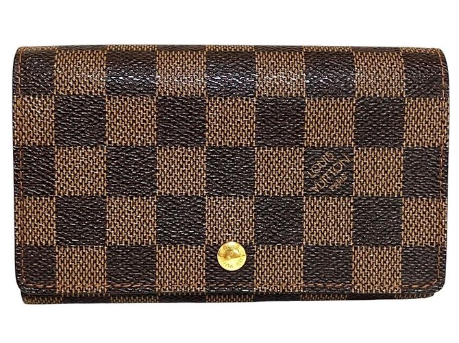 Cartera larga Louis Vuitton Damier Canvas Castaño Damier ebene