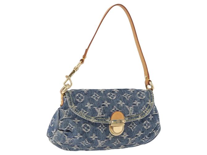 LOUIS VUITTON Borsa a Spalla Mini Preity in Denim Monogram Blu M95050 Auth 195235SAM